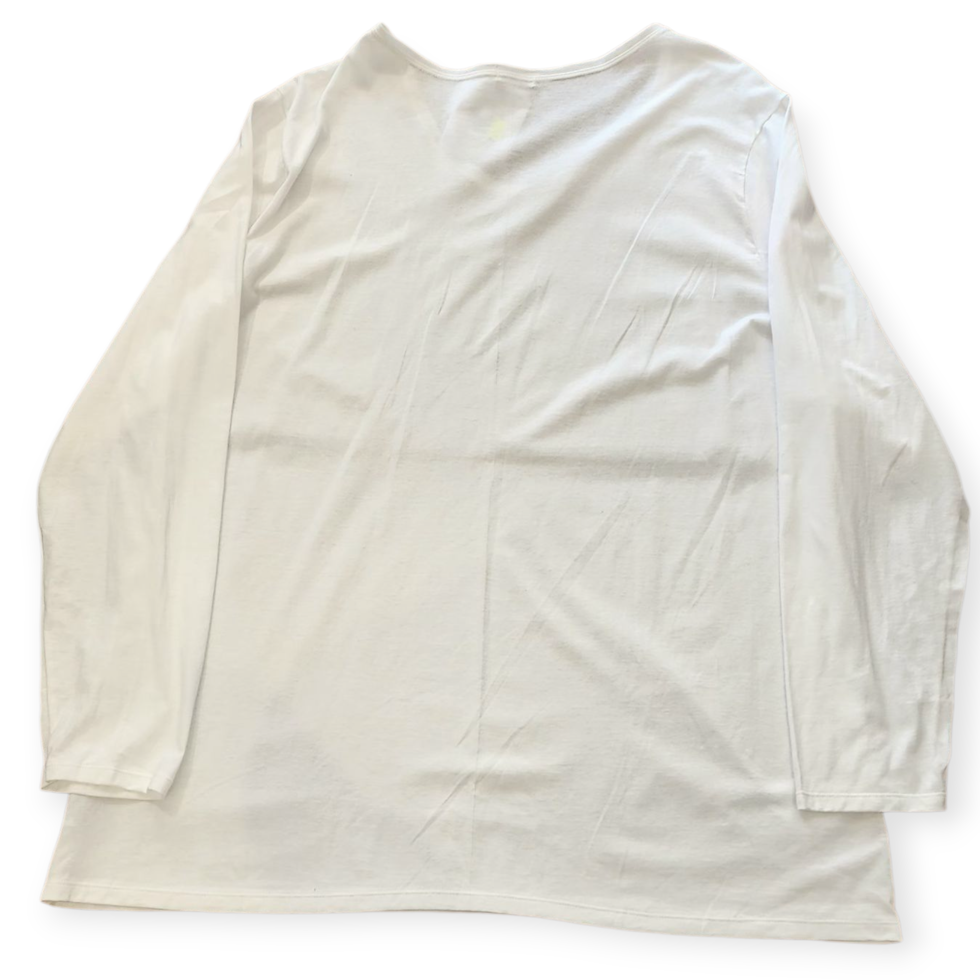 HANES ORIGINAL WOMEN'S WHITE FULL SLEEVE SWEATER