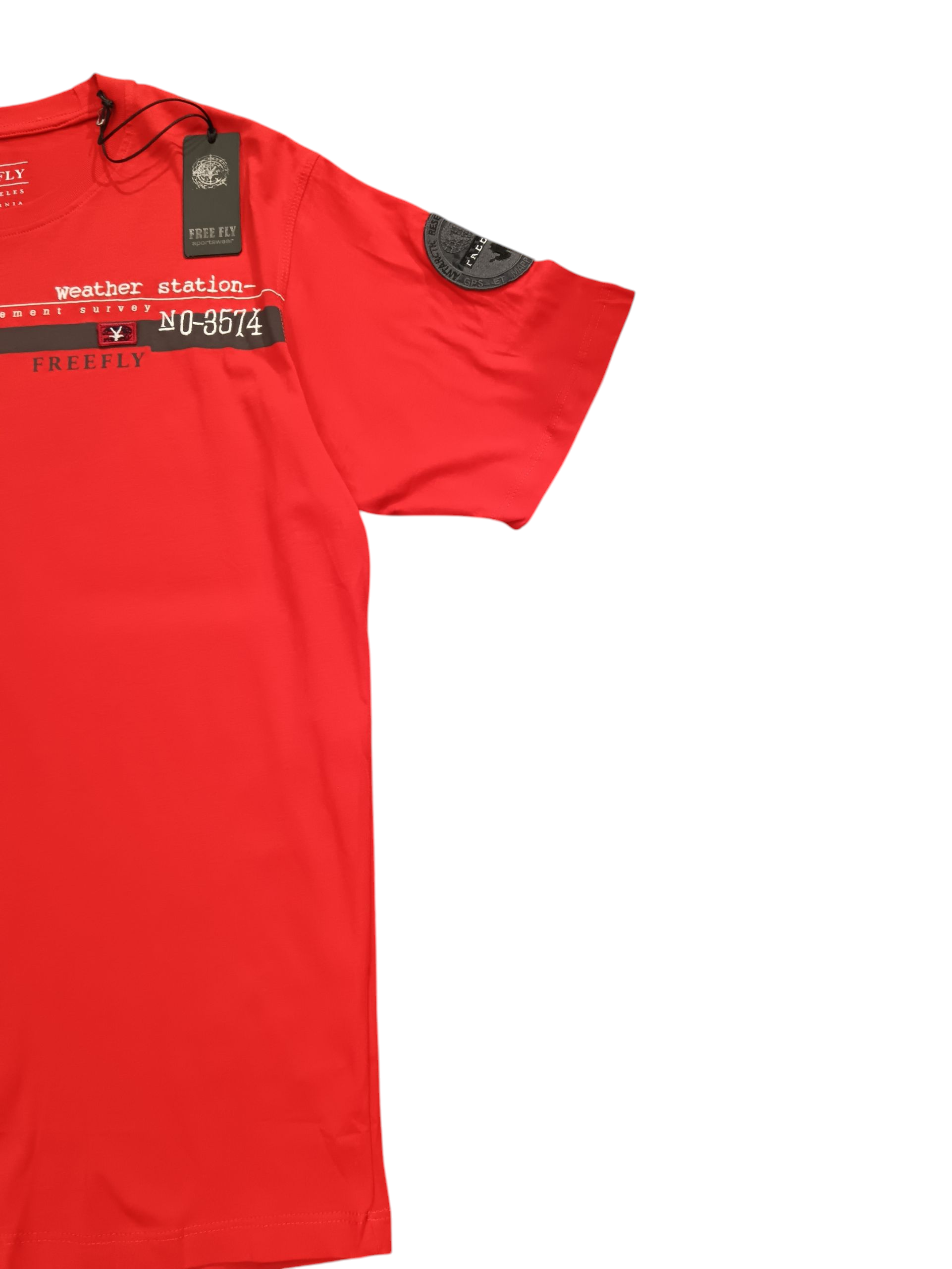 FREE FLY SPORTSWEAR RED MEN T-SHIRT