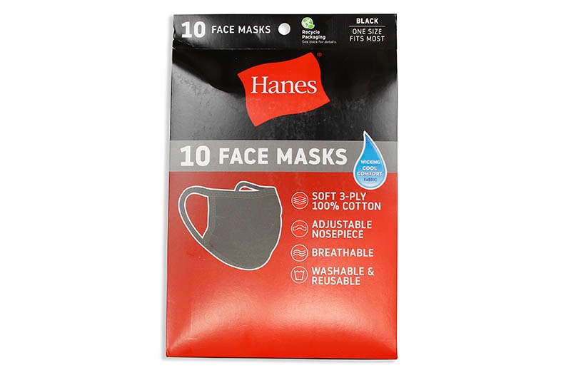 Hanes 10 Face Masks