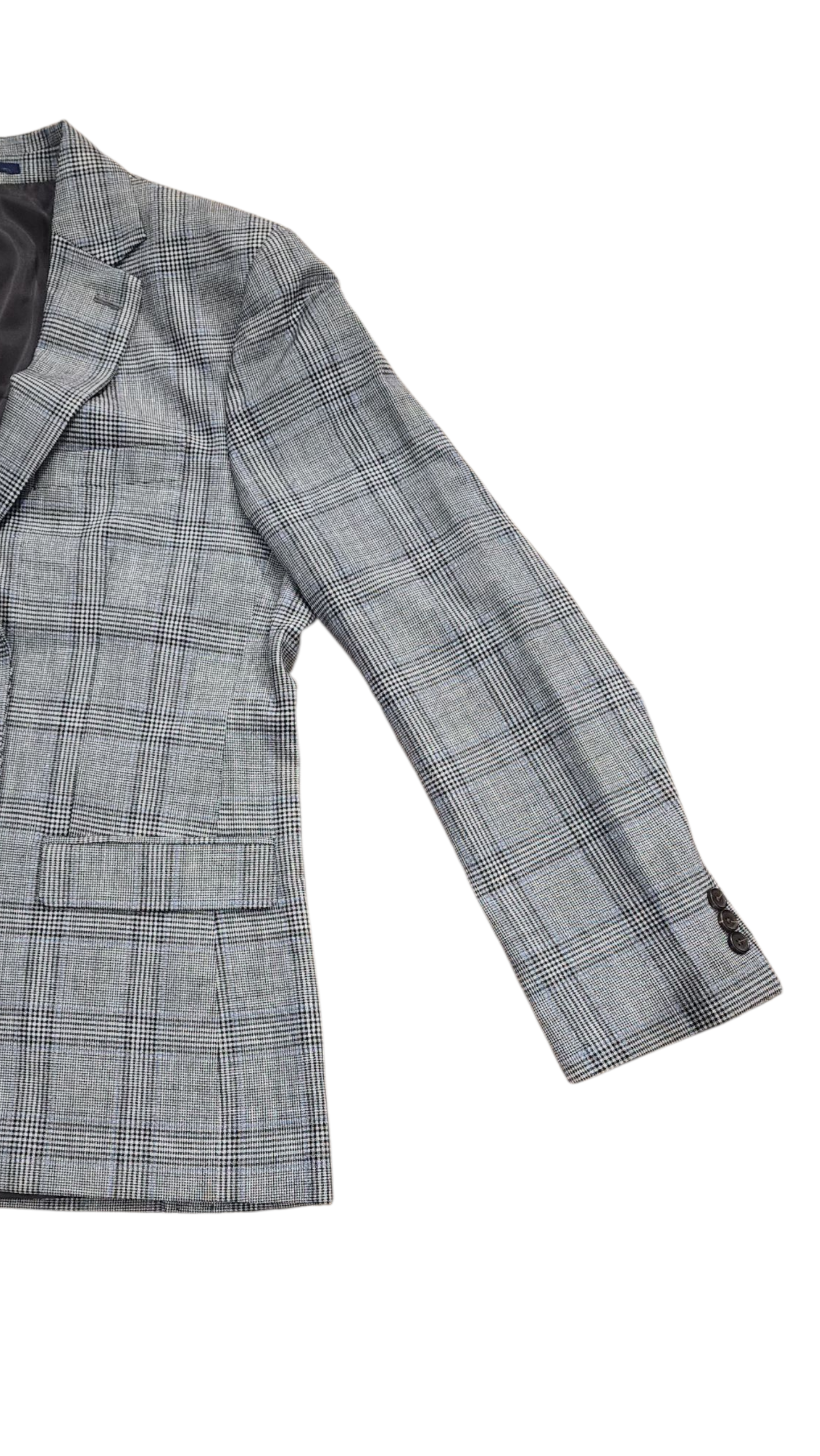 Diems Grey Checkered Blazer Jacket