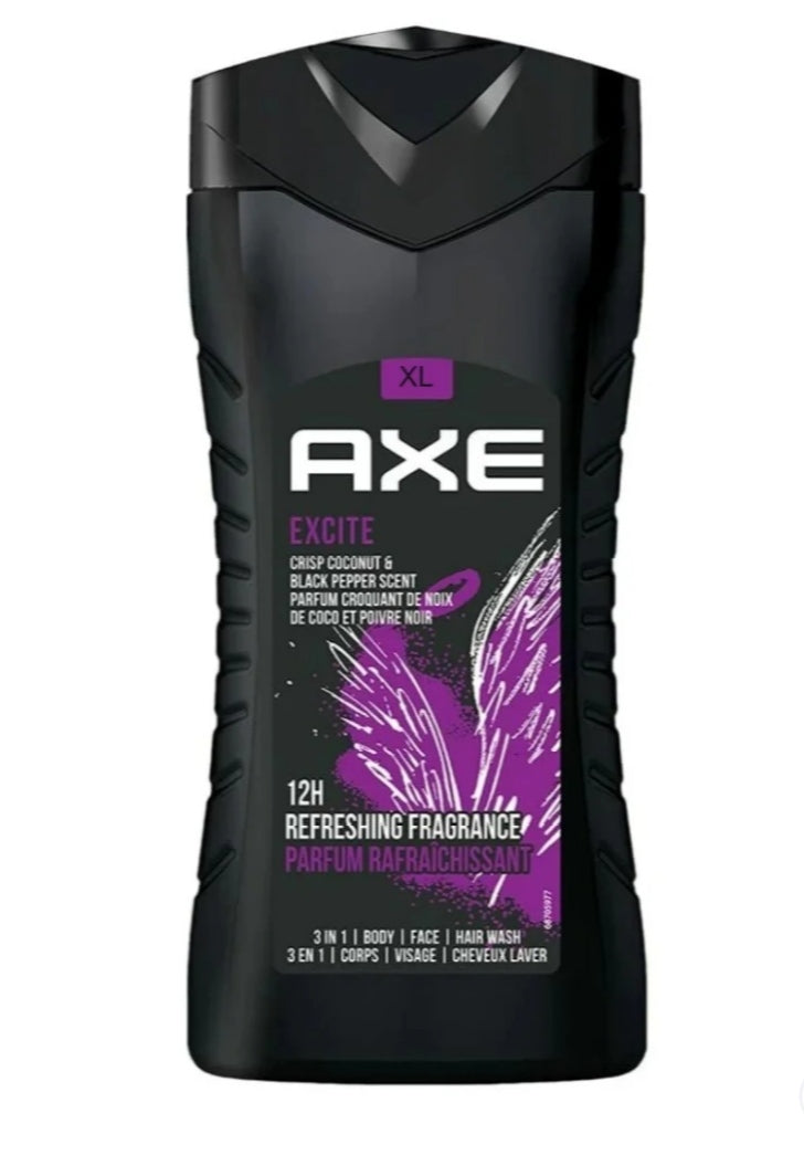 غسول الجسم Axe Excite XL 12 ساعة 3 في 1 (400 مل)