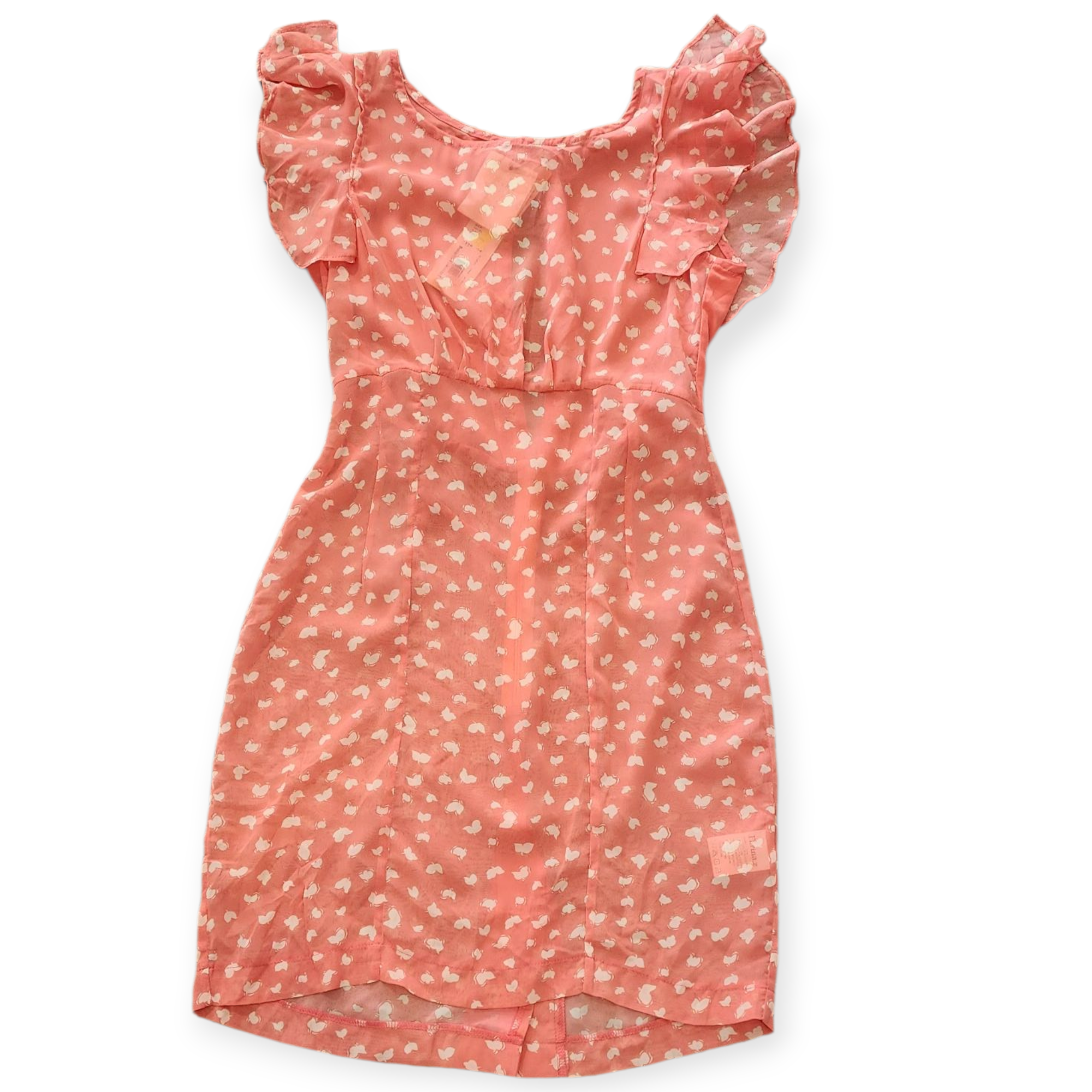 FARINA.Z WOMEN'S PINK AND WHITE DRESS