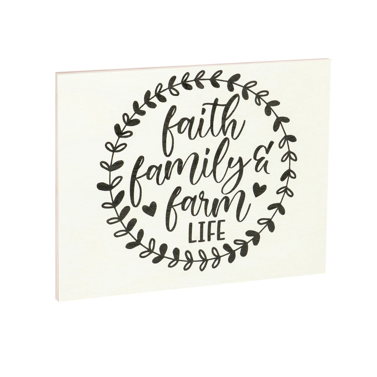 JennyGems Faith Family Farm Life Wooden Sign Decor
