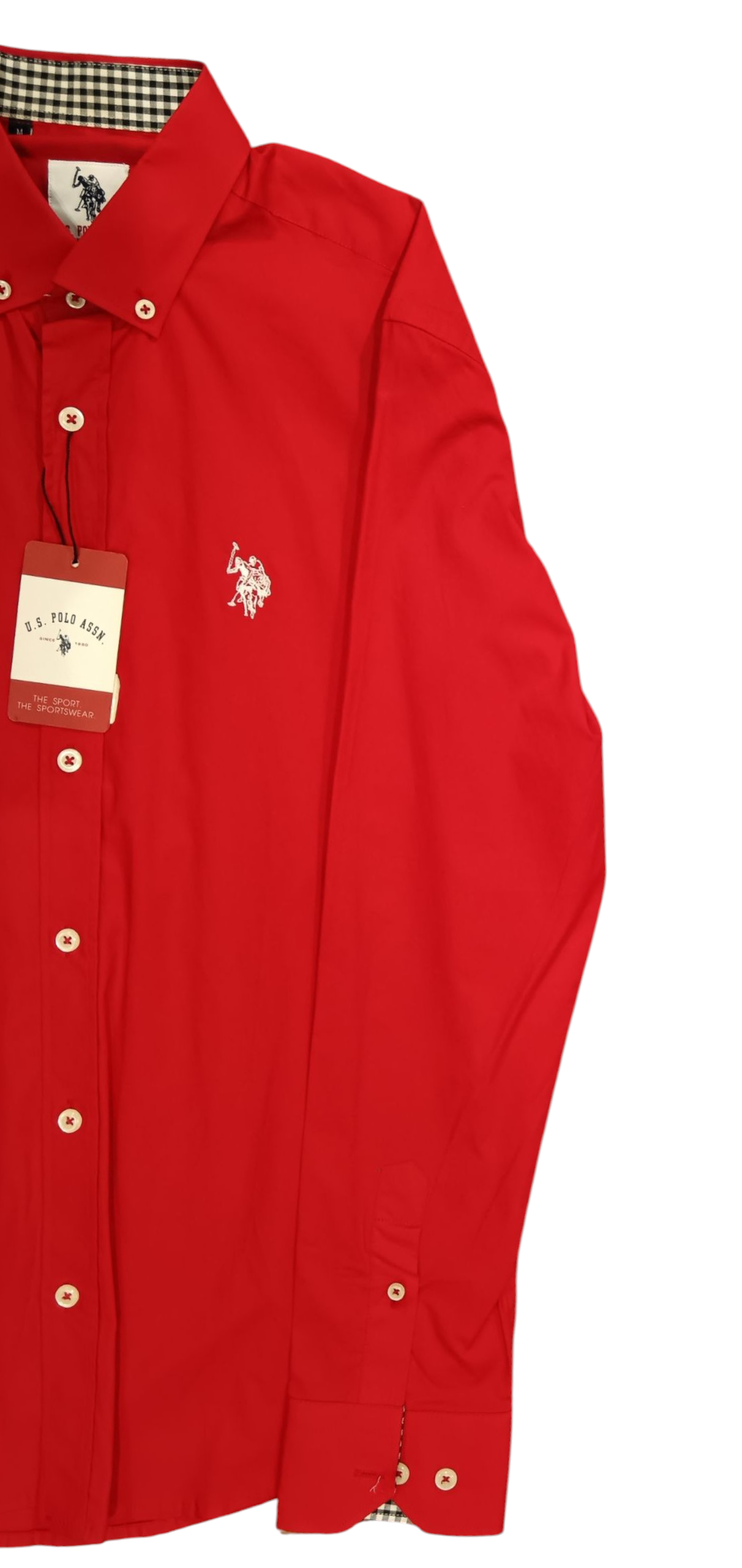 U. S. POIO ASSN. Men's shirt long sleeve red