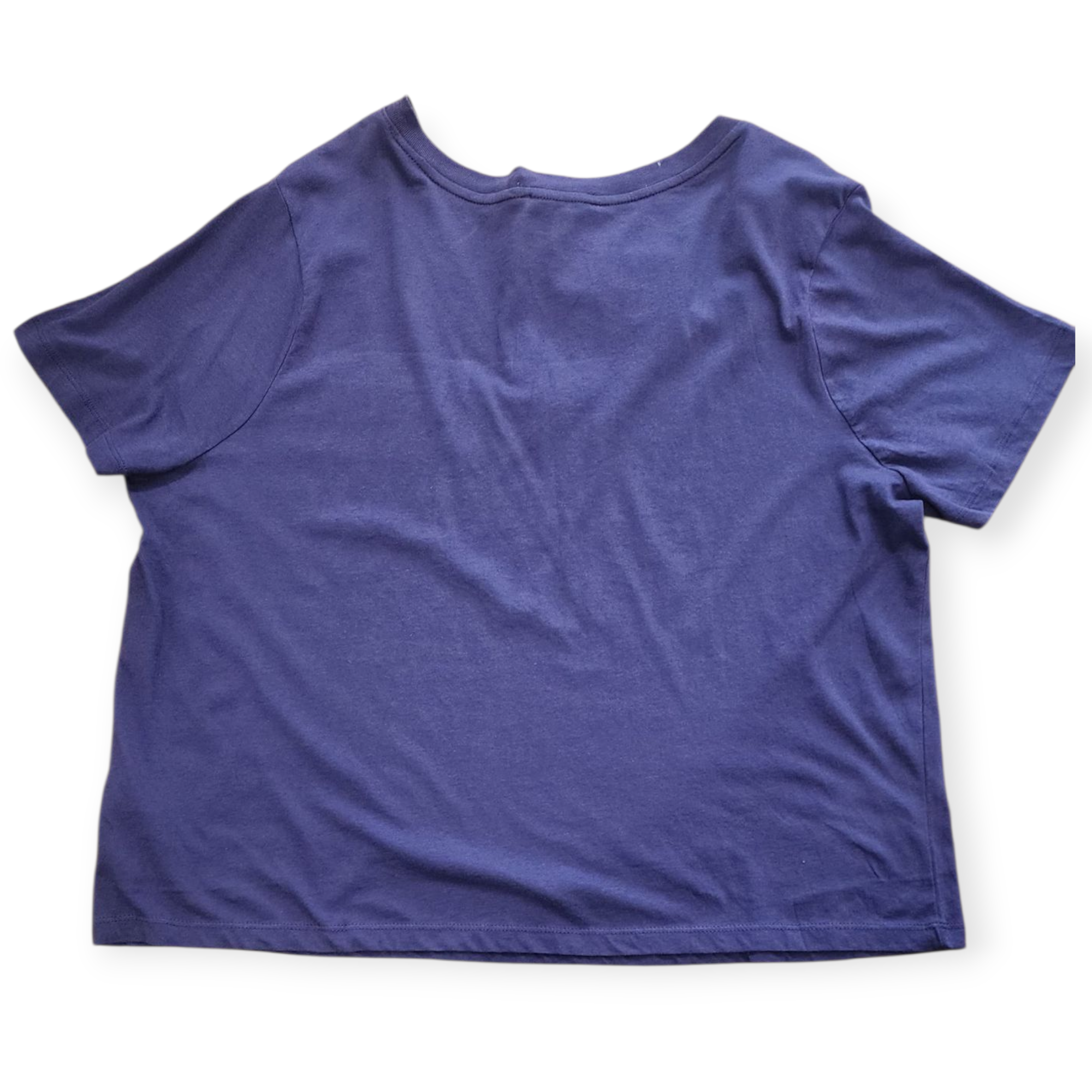 FOREVER 21+ WOMEN'S BLUE V NECK T SHIRT
