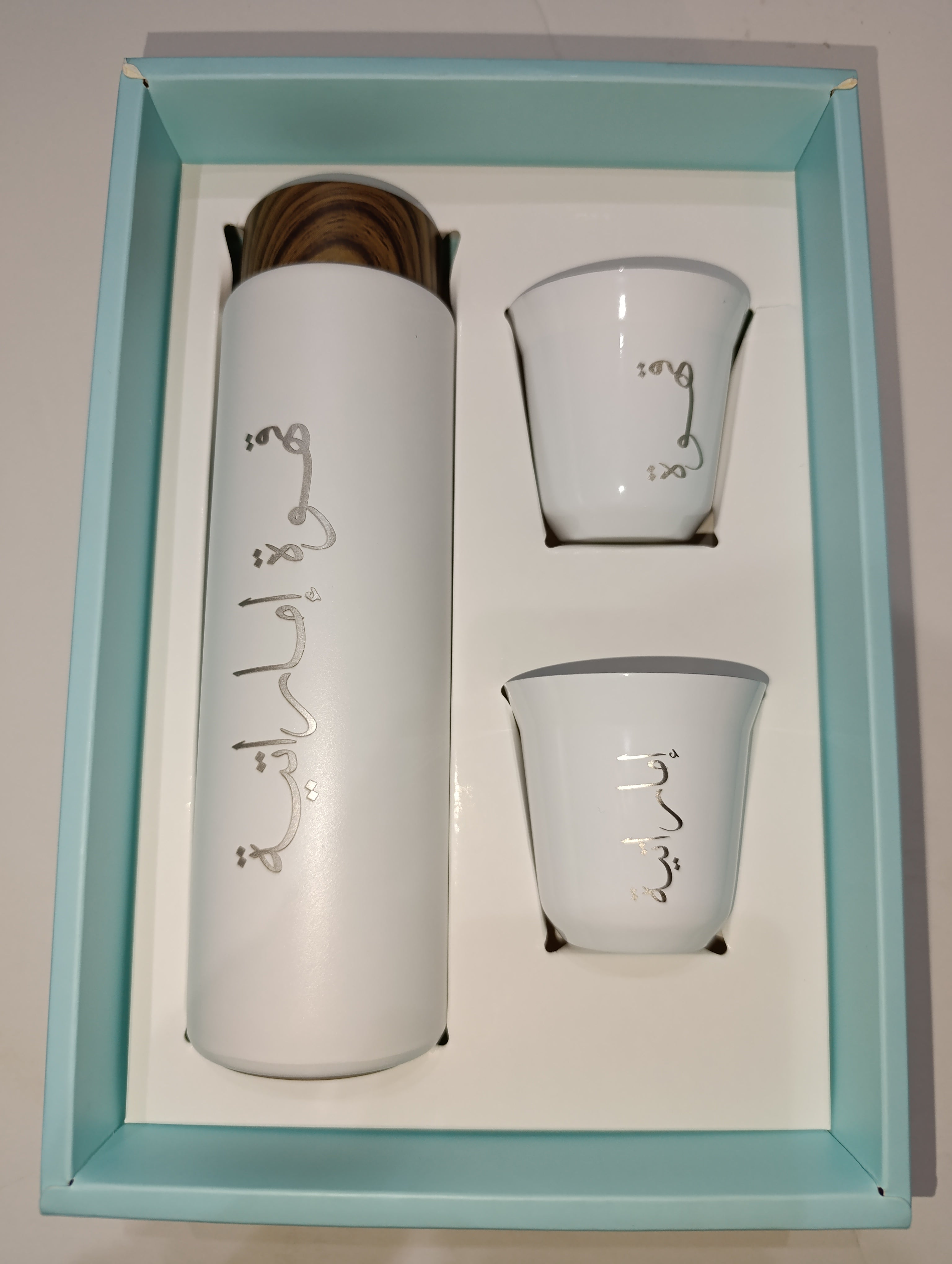 Arabic Emirati coffee Bottle with two cups for hospitality, best seller