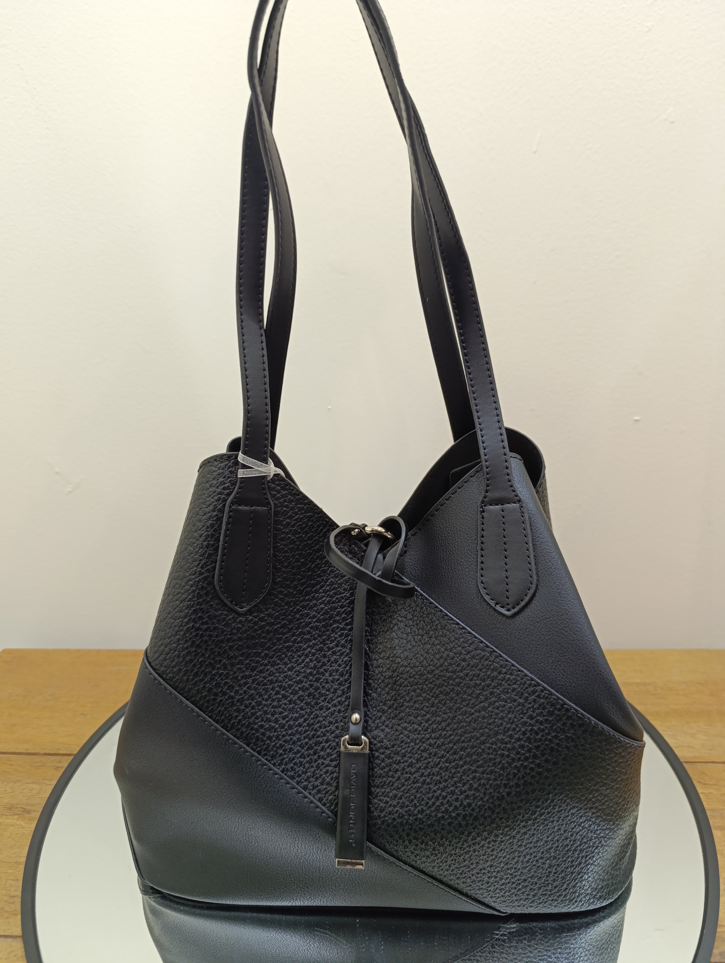 David Jones Women's Hand Bag - Black 6758-3-D.J