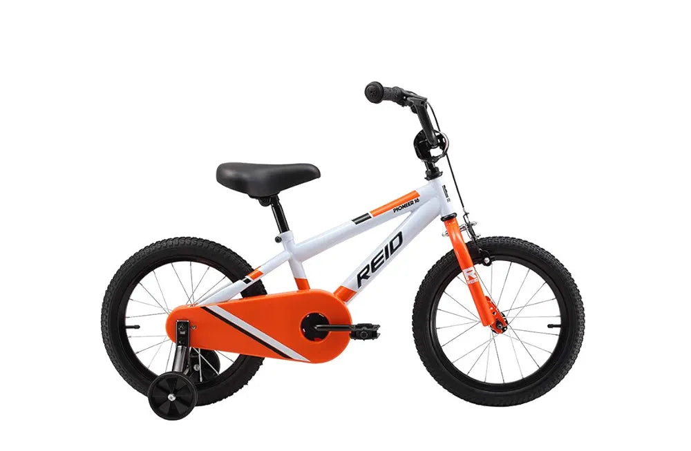 Roid Pioneer 16-inch Boys' Bike - White/Orange /Missing seat