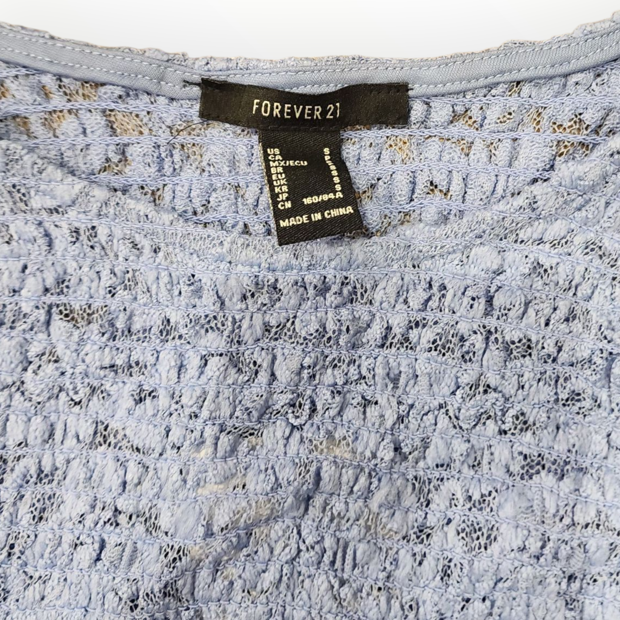 FOREVER 21 Cloud Blue Women's Top