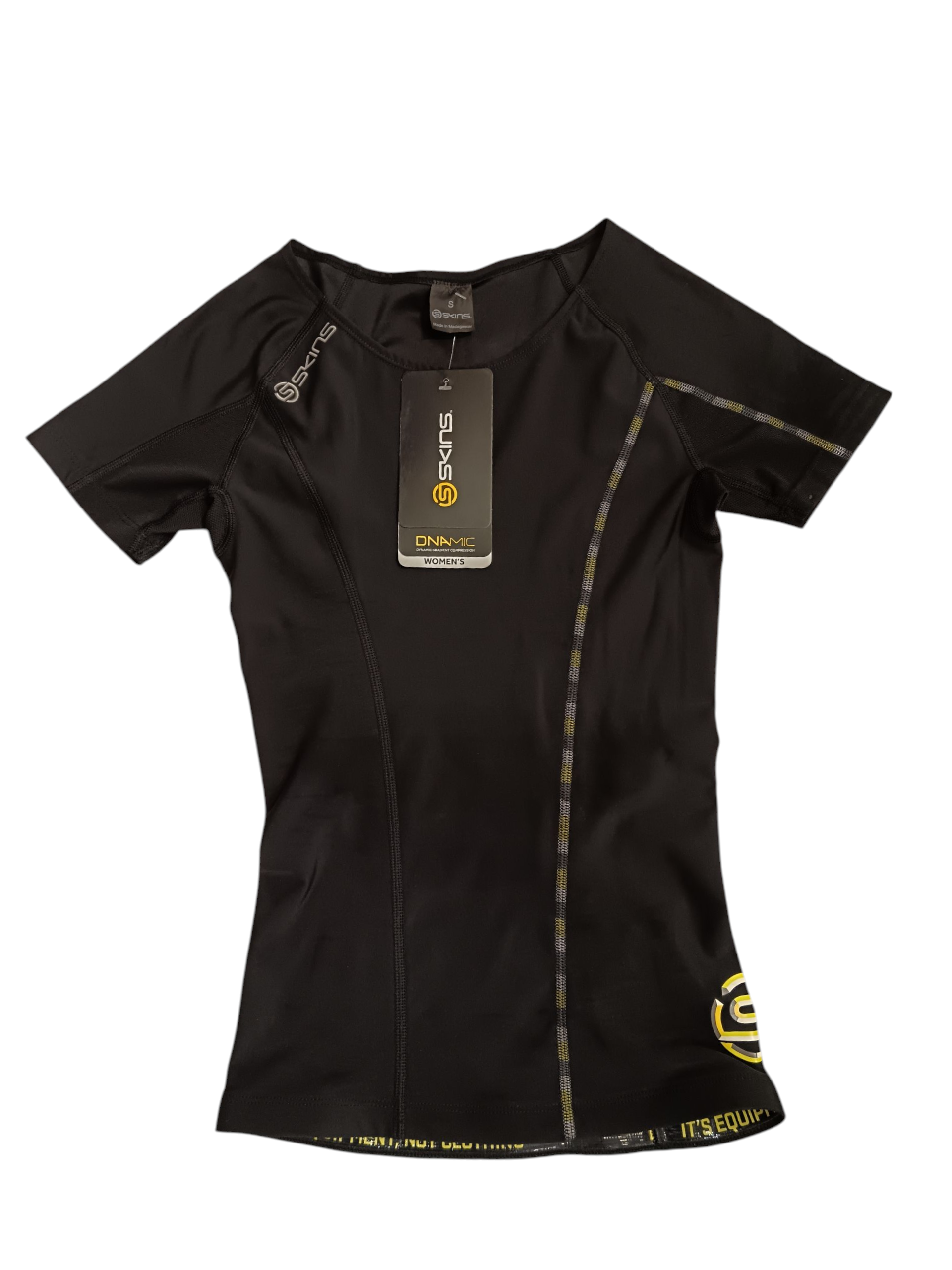 Skins Half sleeve T-shirt the color is black