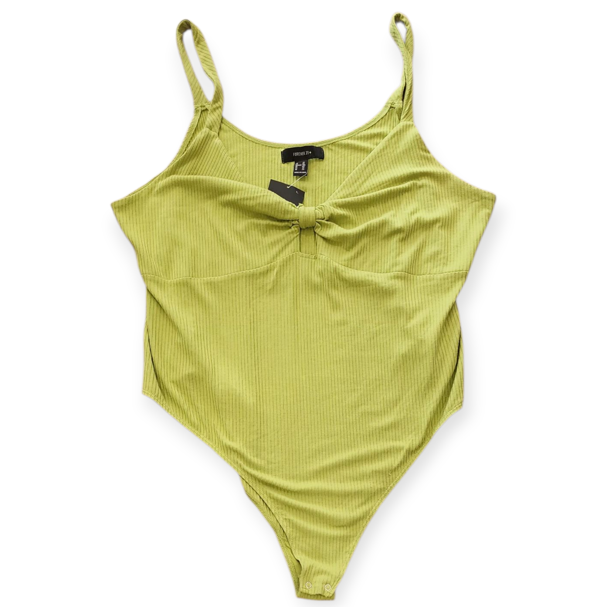 FOREVER 21+ WOMEN'S GREEN BODYSUIT