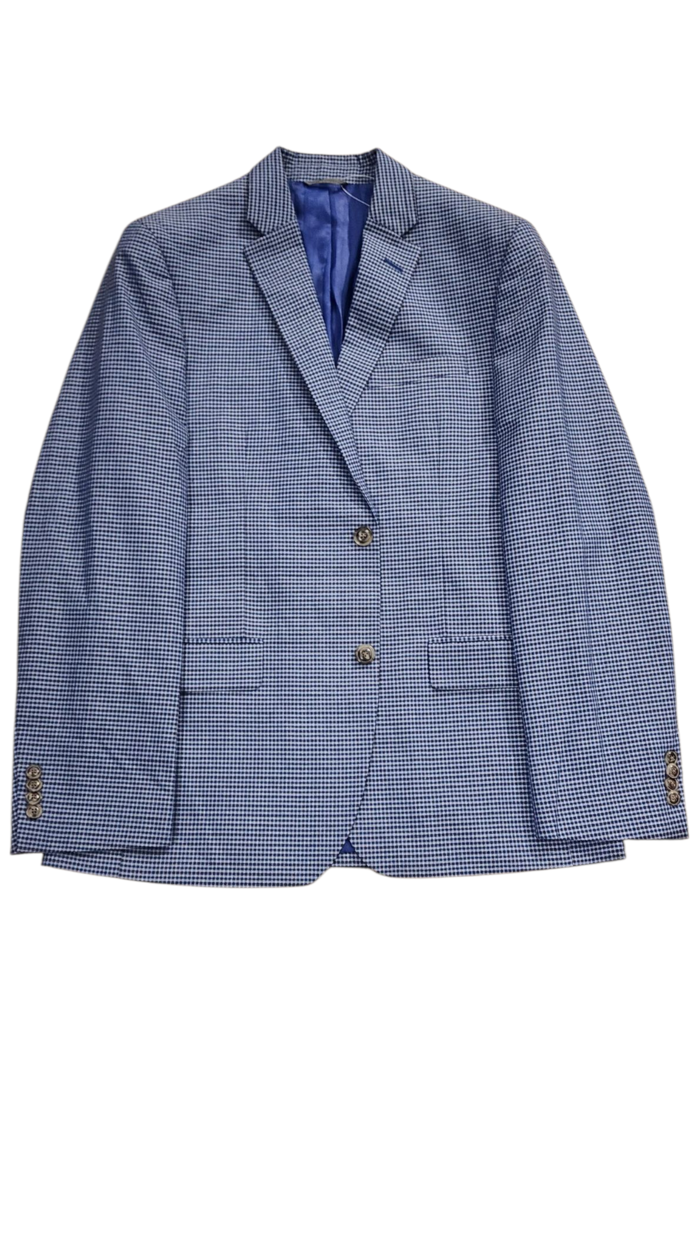 Ben Sherman Blue & Grey Checkered Blazer Jacket
