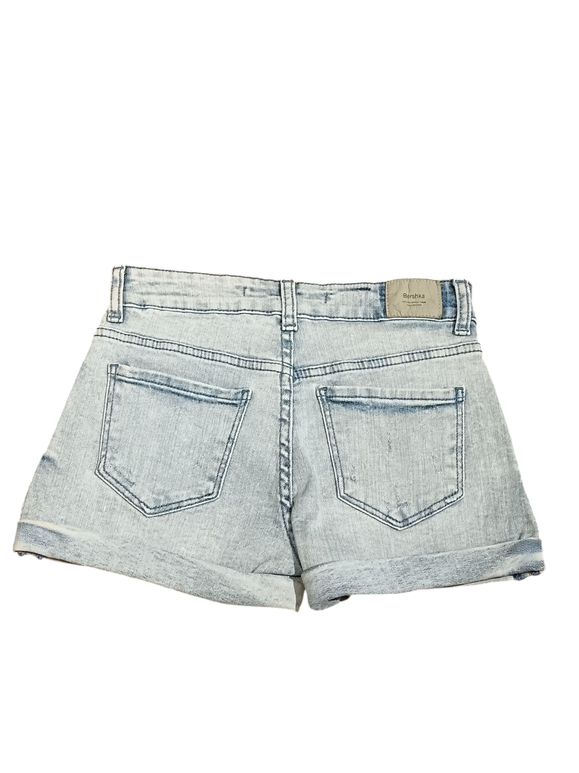 Berskha BSKGIRL DENIM Women's Jeans Shorts The color is a dark white on a sky