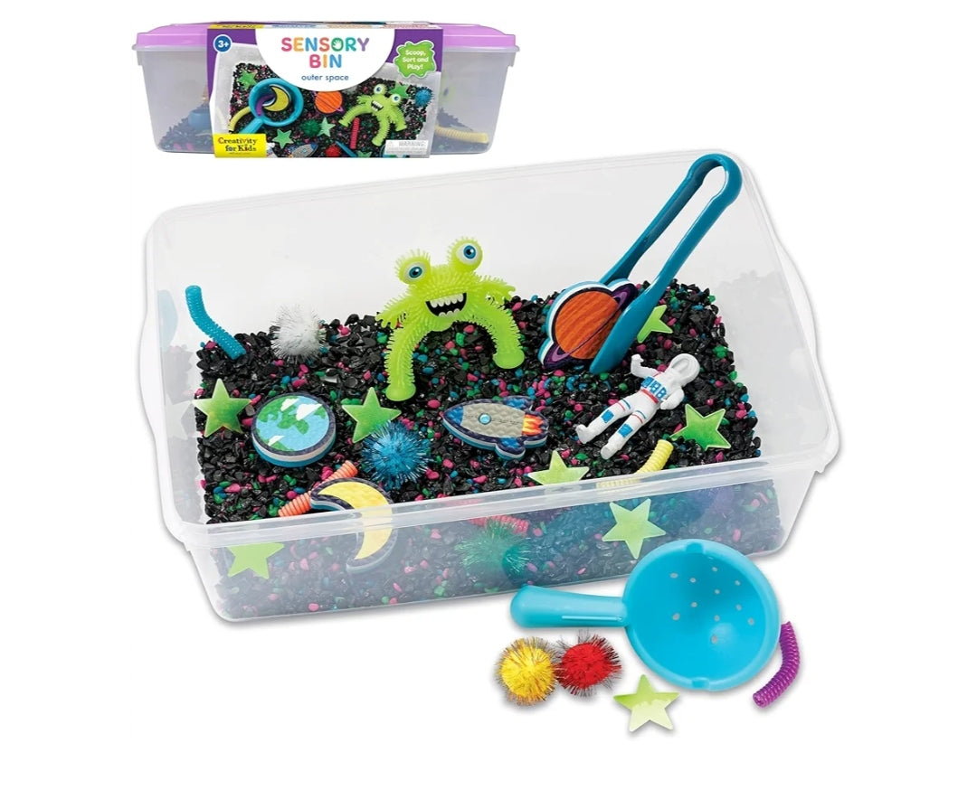 Creativity for Kids Sensory Bin: Outer Space Toys - Preschool and Toddler Sensory Toys, Kids Gifts for Boys and Girls Ages 3-5+, 10.25 x 14.5 x 4.75 inches