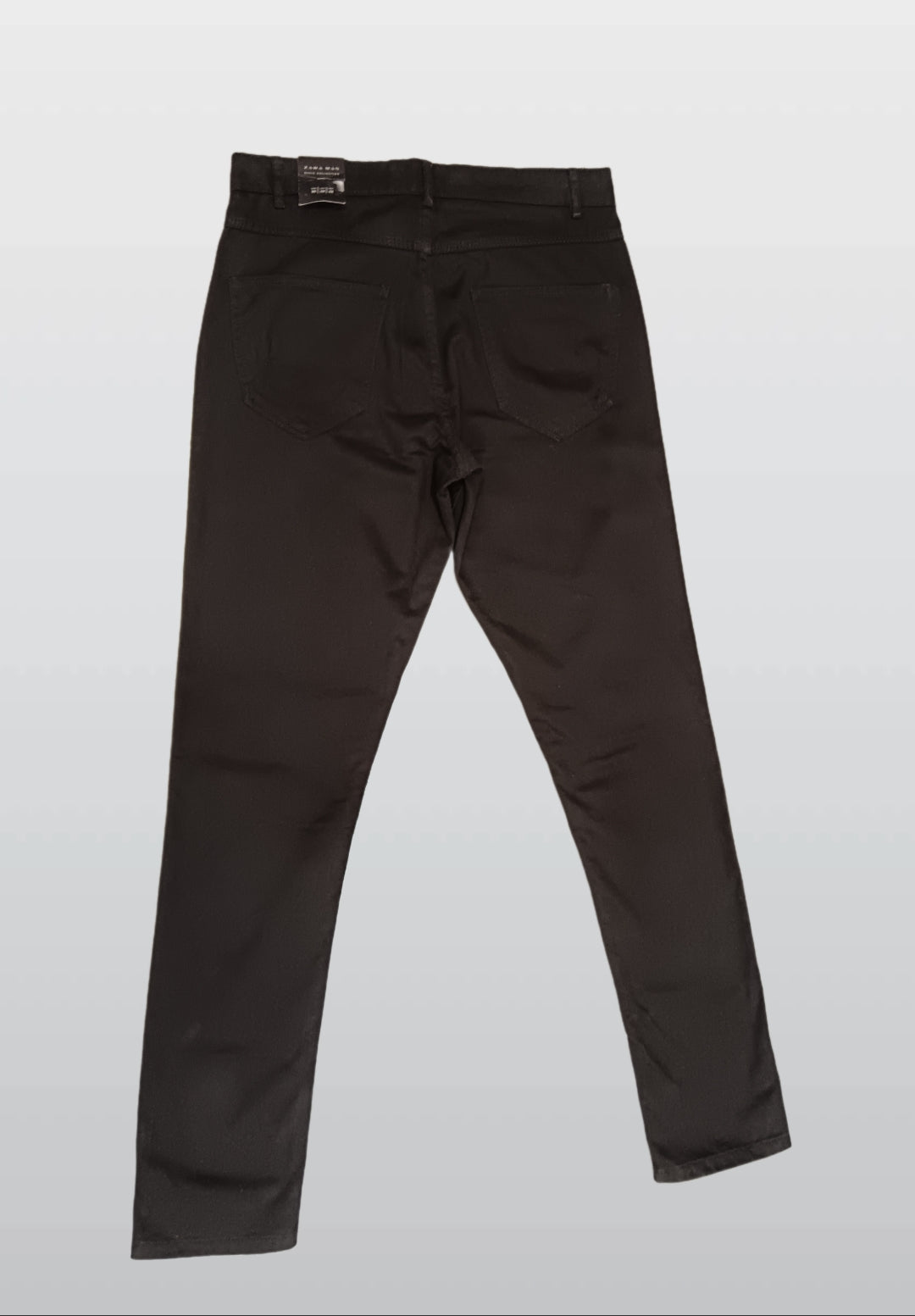 ZARA MAN BASIC COLLECION SLIM STRETCH BLACK PANTS