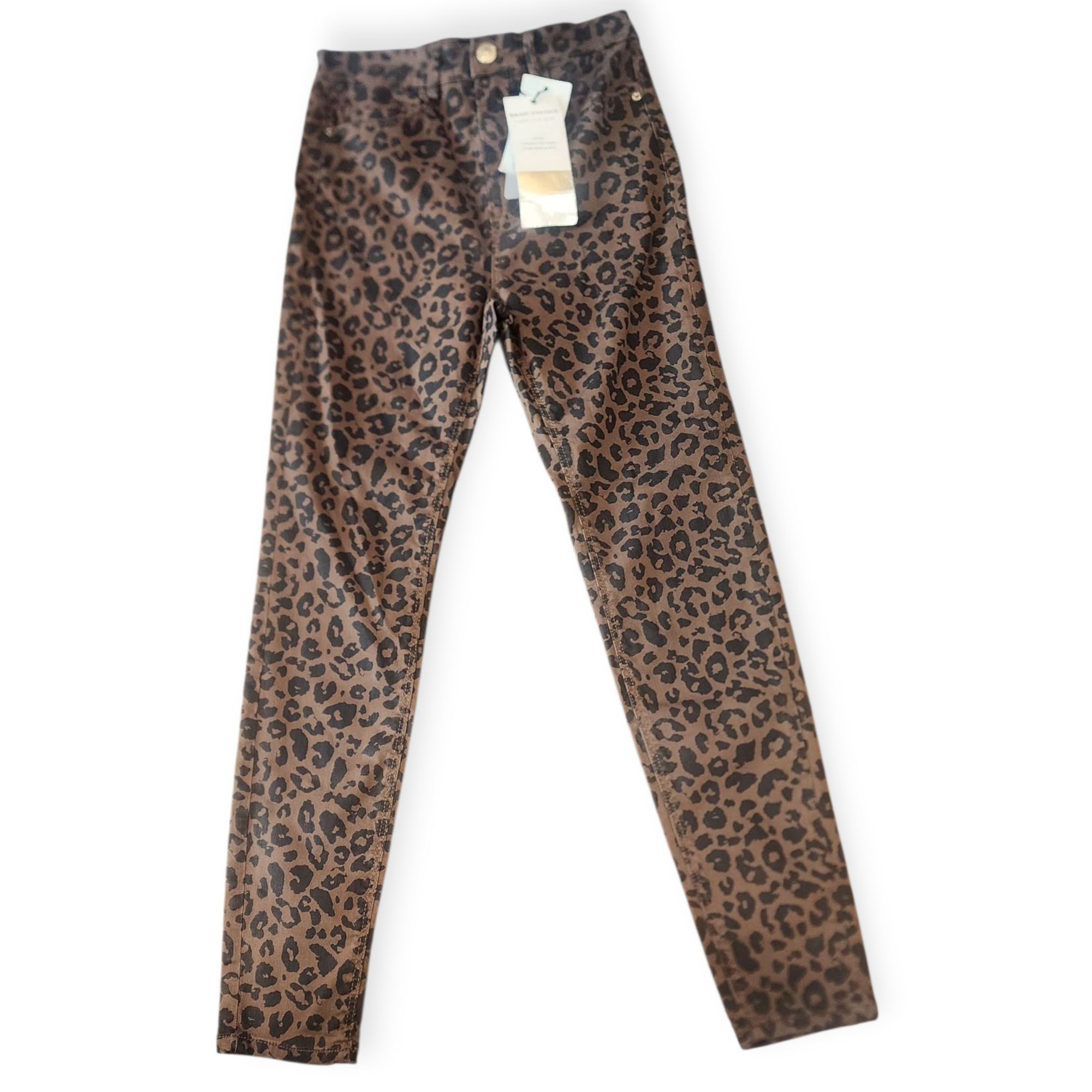 STRADIVARIUS WOMEN'S BROWN LEOPARD PRINT PANT