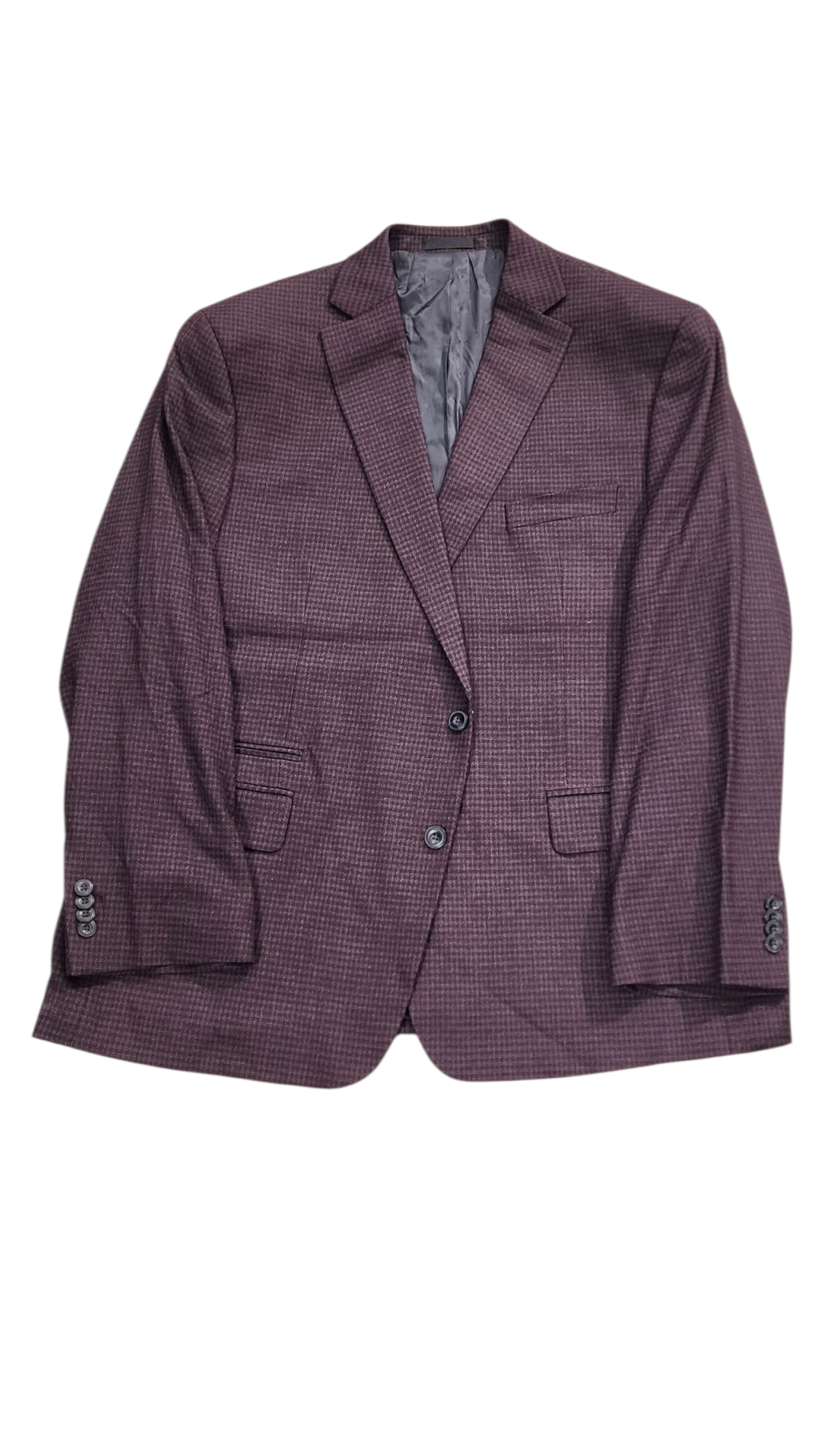 Micheal Kors Dark Purple Checkered Blazer Jacket