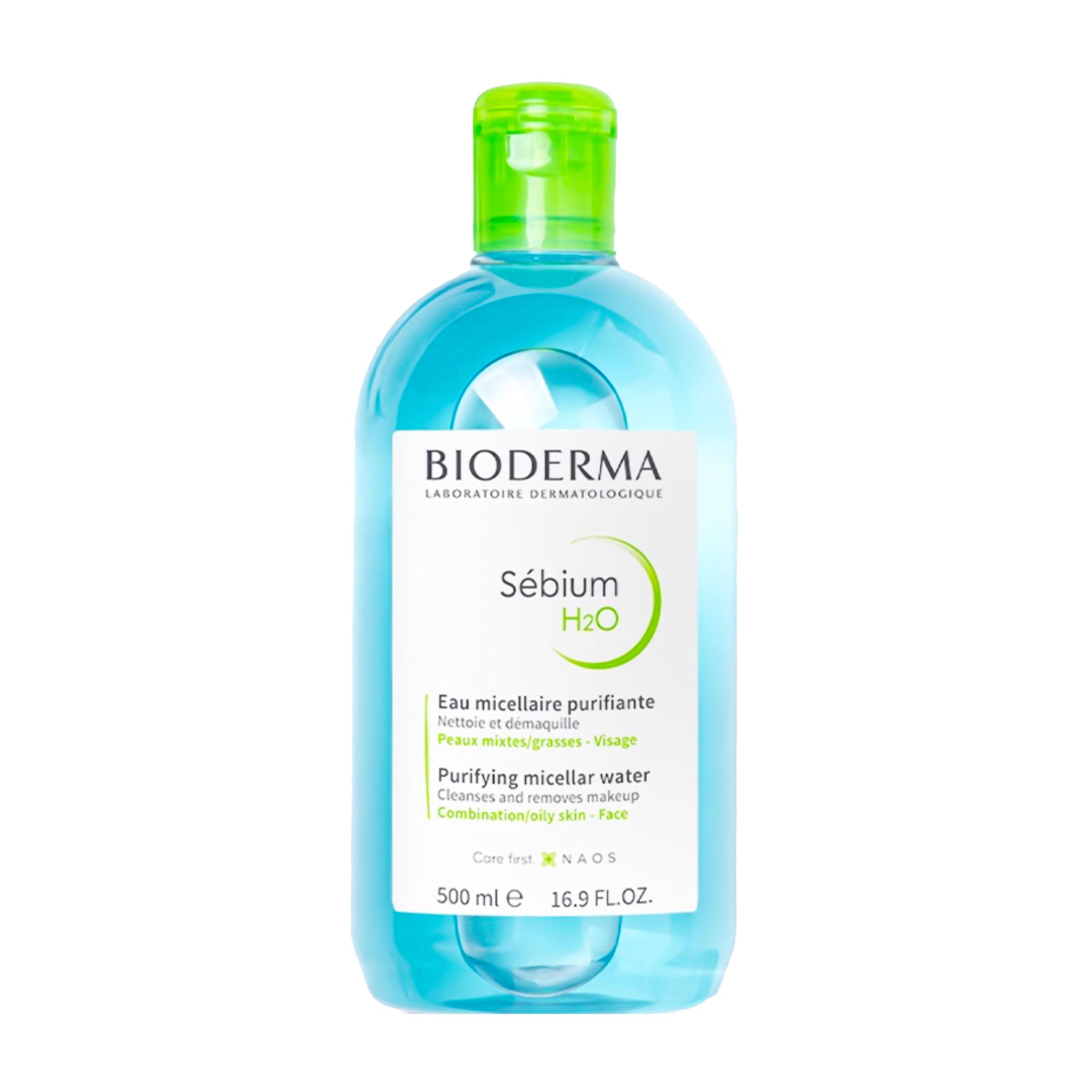 Bioderma Sébium (H2O) Micellar Makeup Remover for Oily and Combination Skin - 500ml