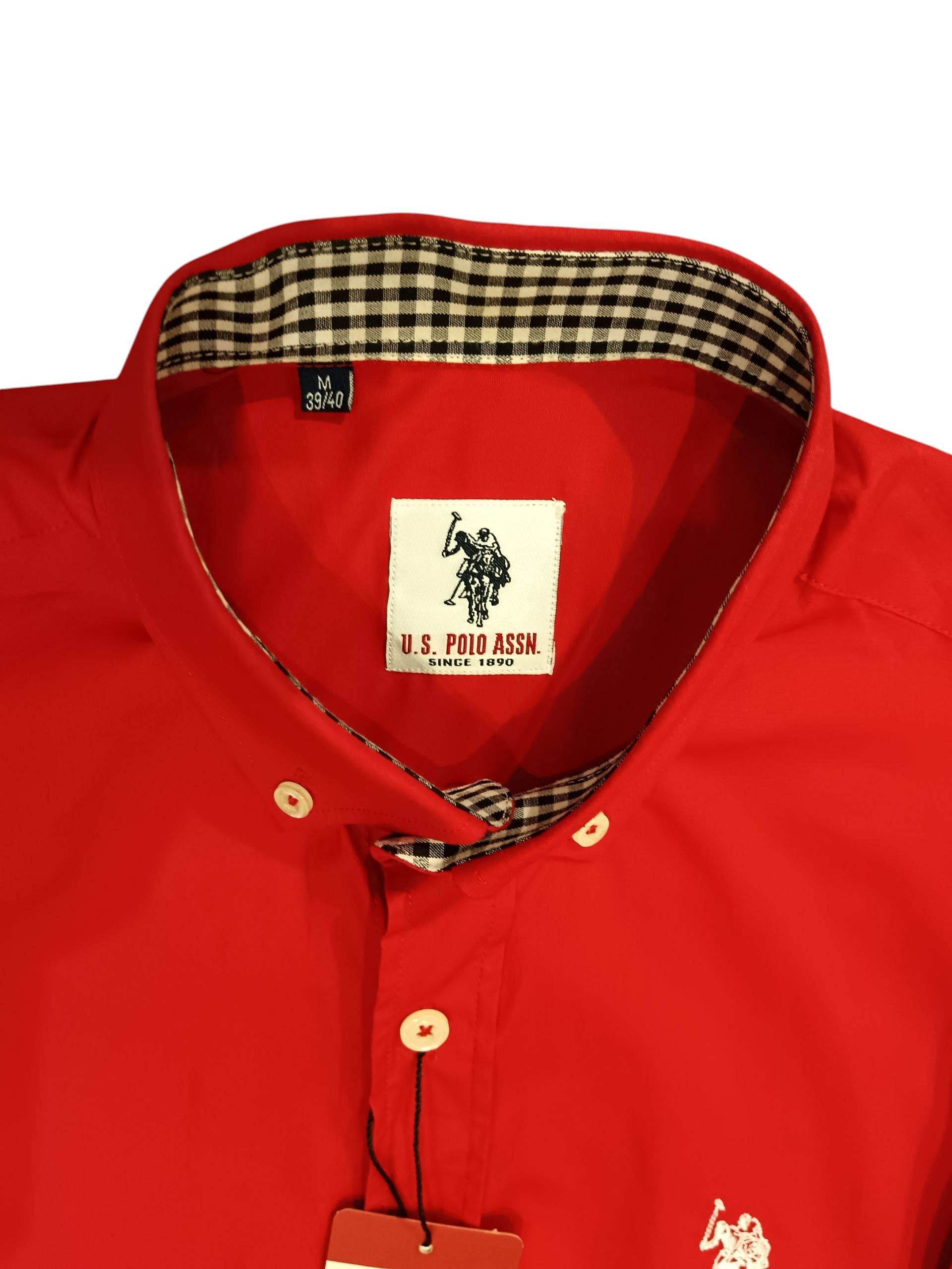 U. S. POIO ASSN. Men's shirt long sleeve red