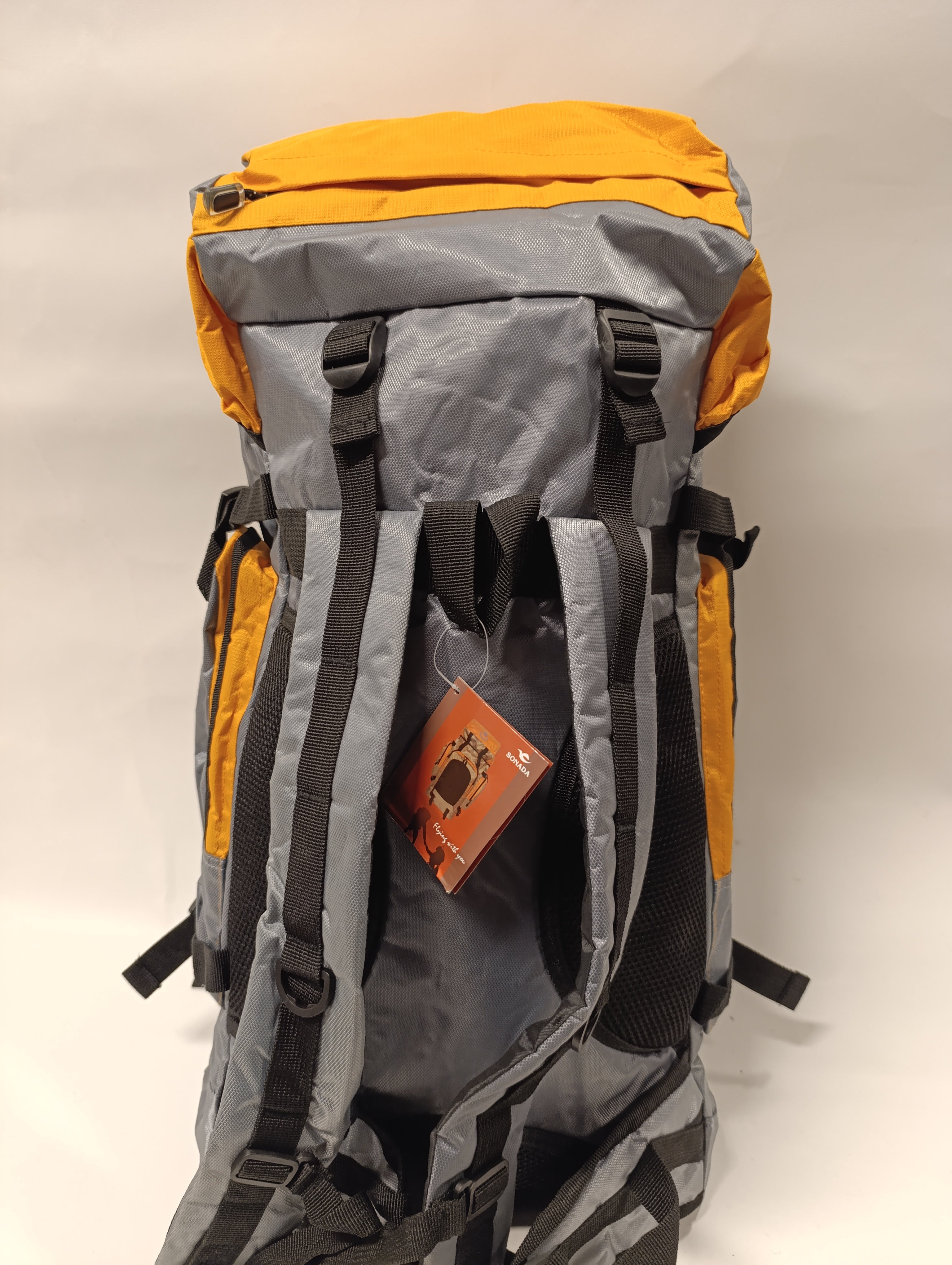 Sonada camping bag flaying with you Colour D.Gray / Yellow