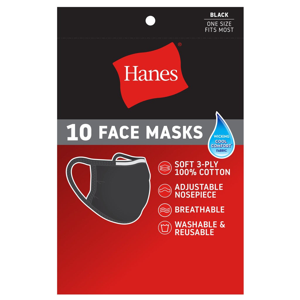 Hanes 10 Face Masks