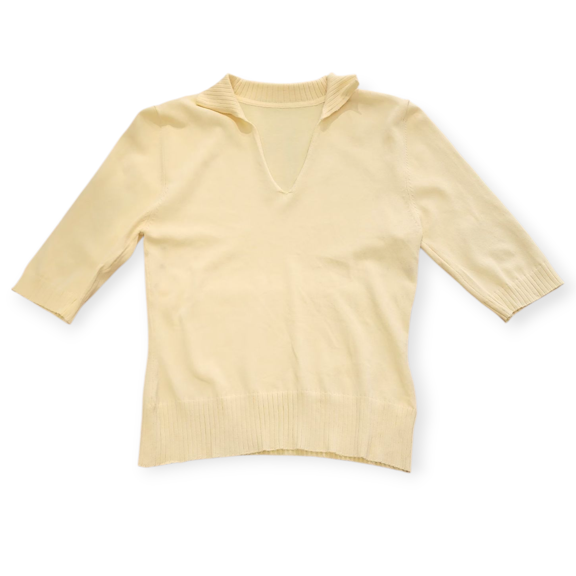 WOMEN'S YELLOW SHORT SLEEVED TOP