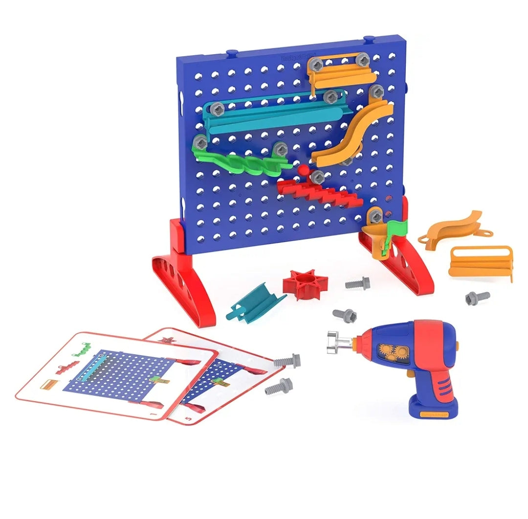 Educational Insights Learning Resources Design & Drill Marble Maze - Fine Motor Skills Building Toy - Marble Circuit