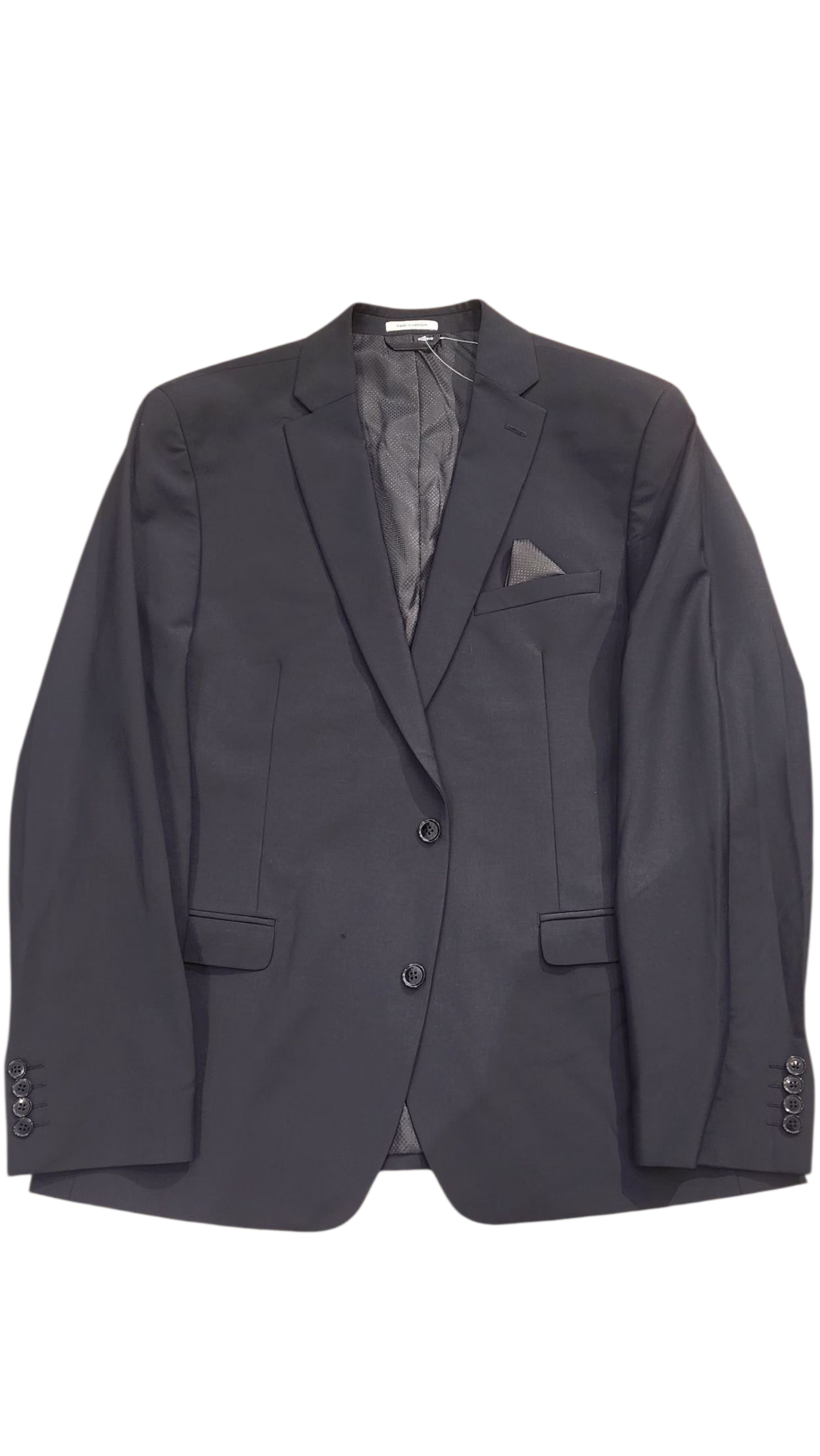 Black Blazer Jacket with Pocket square