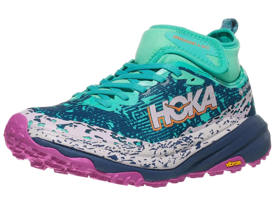 HOKA Speedgoat 6 Mid GTX Women's Shoes - Aqua/Midnight ( WITHOUT BOX )