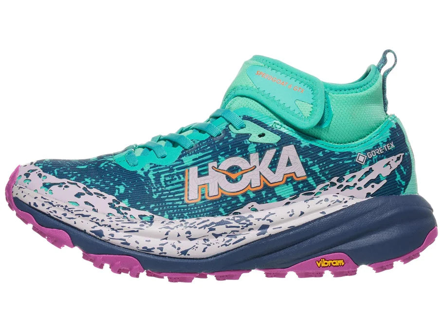 HOKA Speedgoat 6 Mid GTX Women's Shoes - Aqua/Midnight ( WITHOUT BOX )