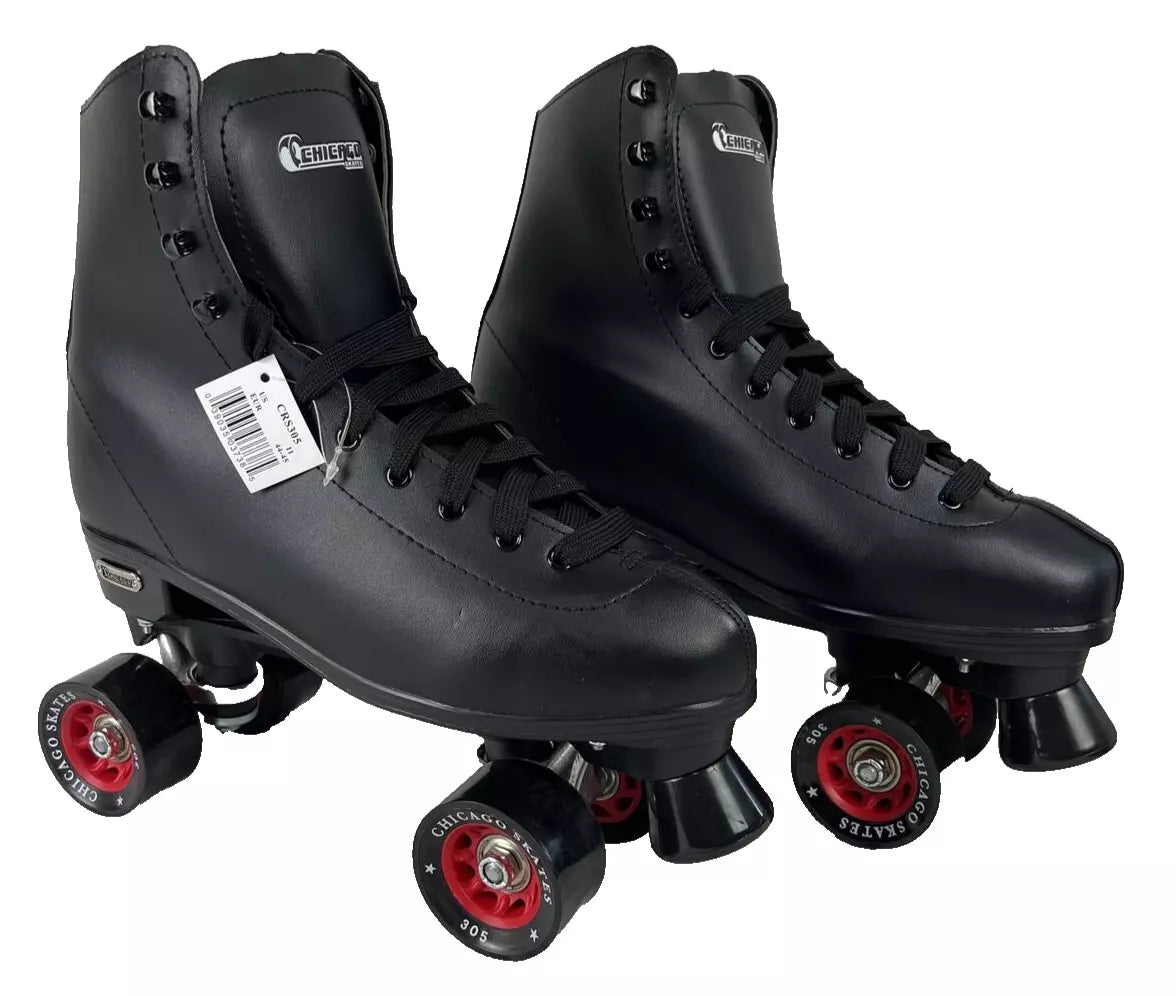 Size: 43 - Chicago CRS305 Men Rink Skates Black Size 10 (EUR 43) 60mm Indoor Outdoor Wheels