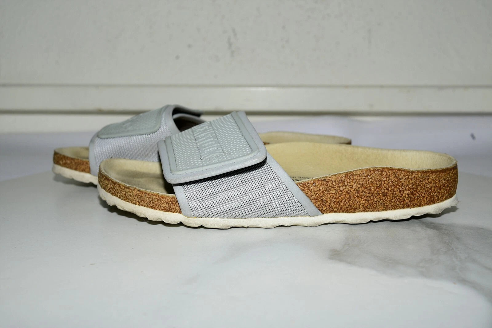 Birkenstock Tema Microfiber Gray Slide Sandal ( WITHOUT BOX )