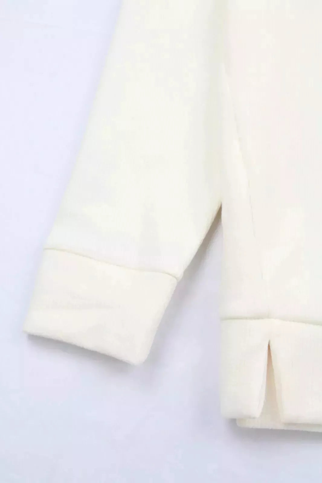 SIZE: XXL - Marc New York Women's V Neck Long Sleeve Textured Top, Color: Cream