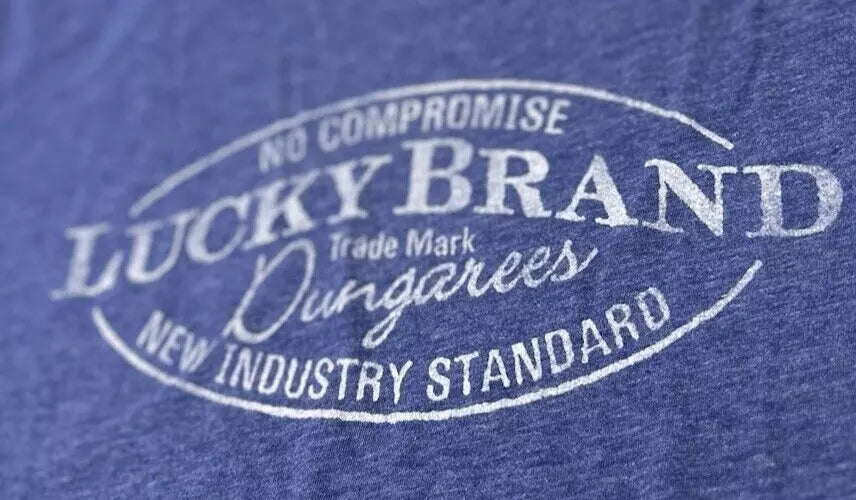 المقاس: L - تي شيرت رجالي بأكمام قصيرة من Lucky Brand، أزرق DU