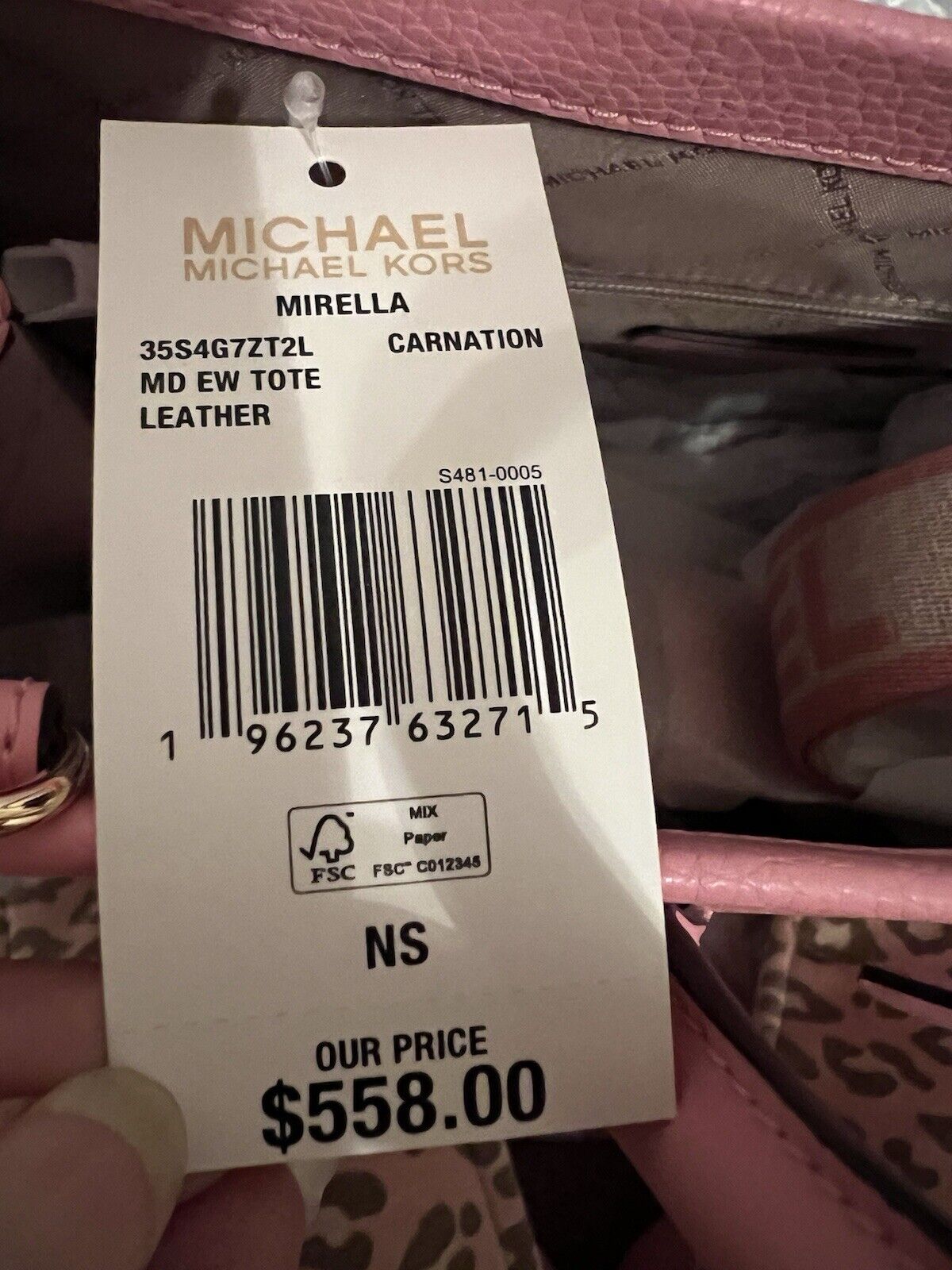 Nwt Michael Kors Mirella Medium Pebbled Leather Tote Bag