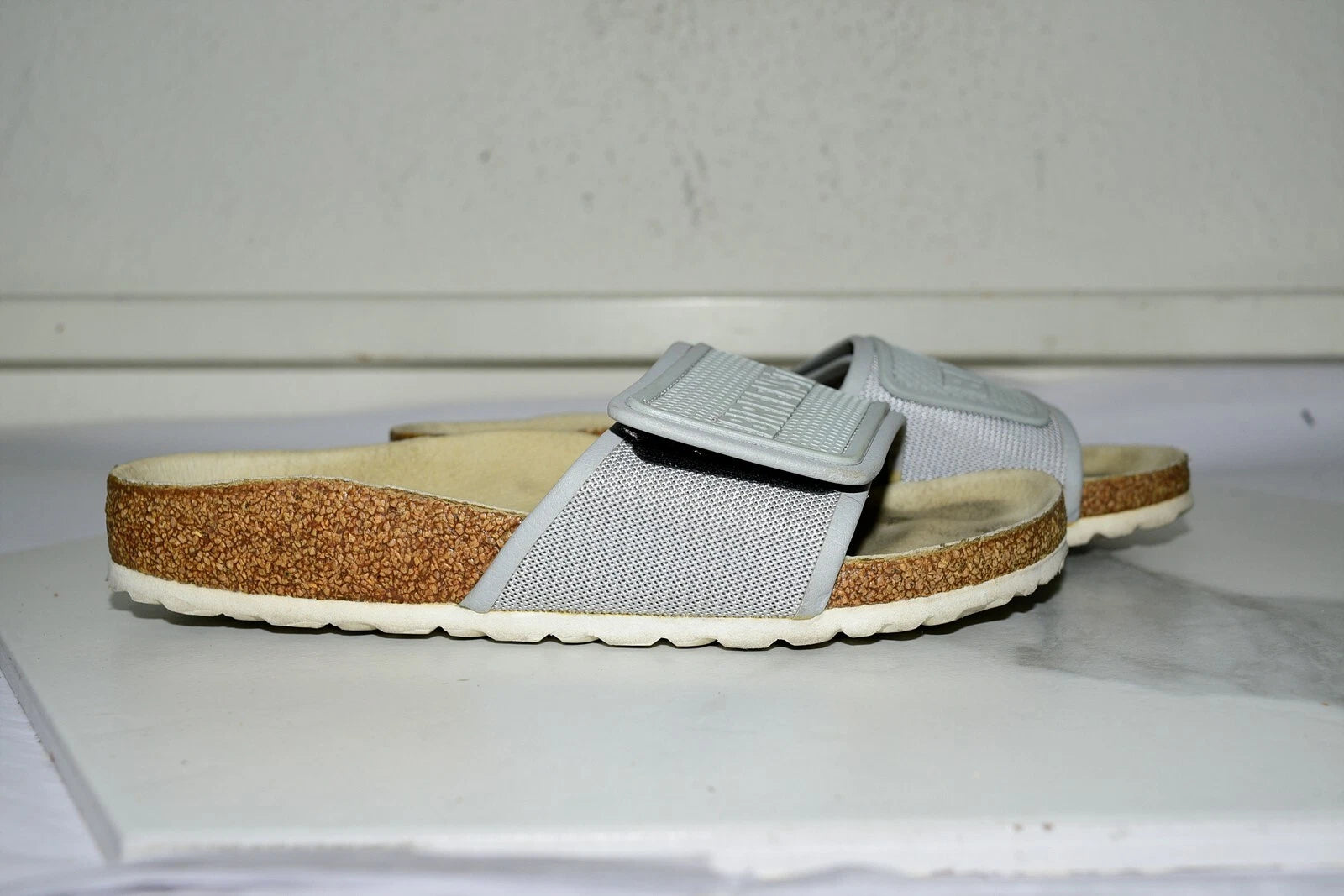 Birkenstock Tema Microfiber Gray Slide Sandal ( WITHOUT BOX )