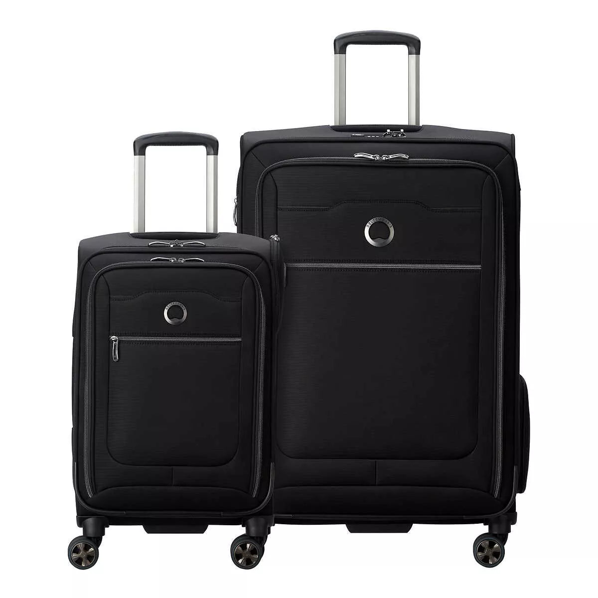 Delsey Paris 2-piece Softside Spinner Luggage Set, Black ( 30.3" Inch 23" Inch )  - OB