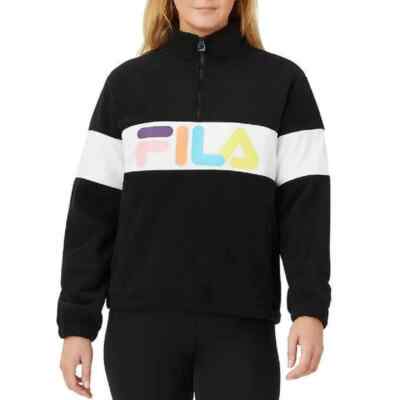 Fila Ladies' Fleece Quarter Zip Pullover BLACK COLOR