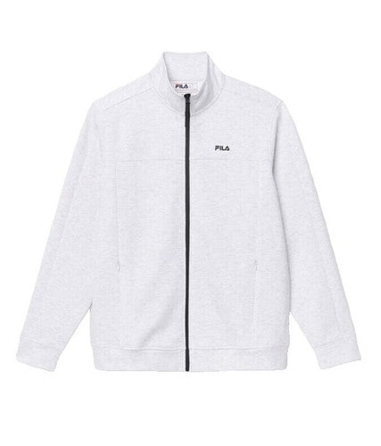 Fila MEN Black Zip Front Fleece Jacket GRAY