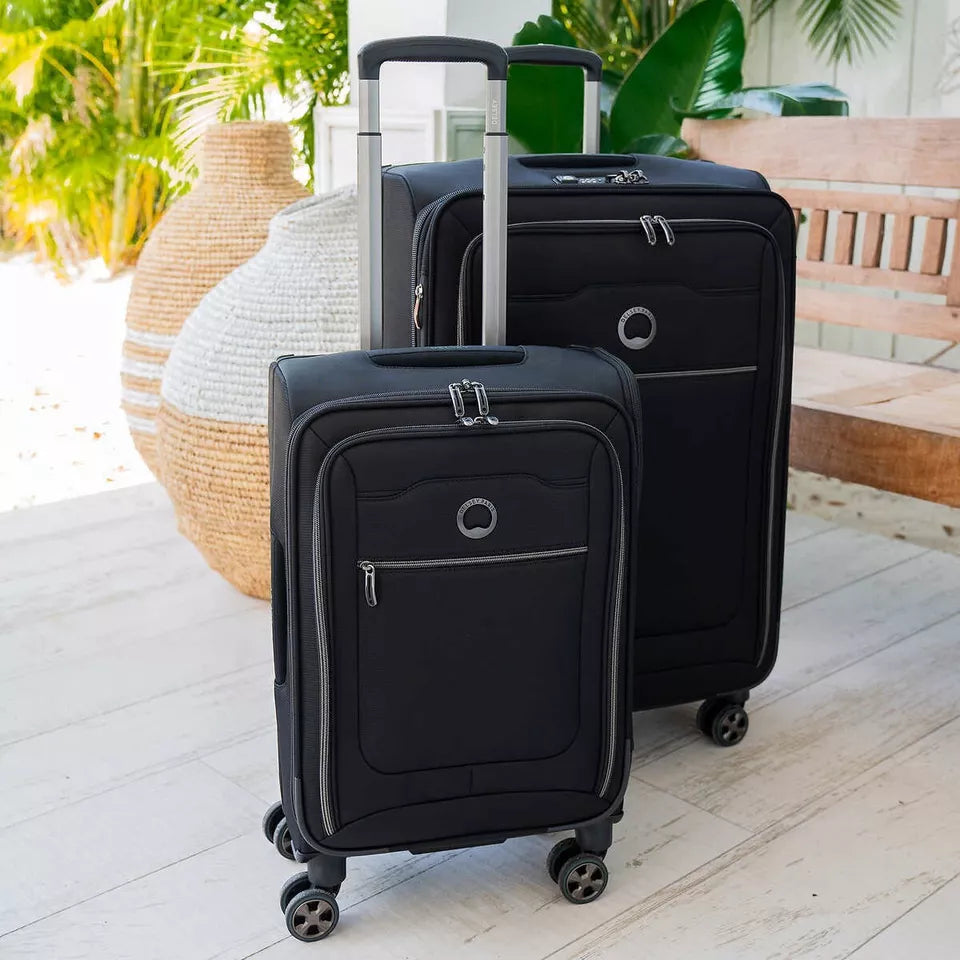 Delsey Paris 2-piece Softside Spinner Luggage Set, Black ( 30.3" Inch 23" Inch )