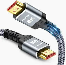 Snowkids 8K Certified HDMI 2.1 Cable 10 ft, 48Gbps Ultra High Speed HDMI Cables Cord