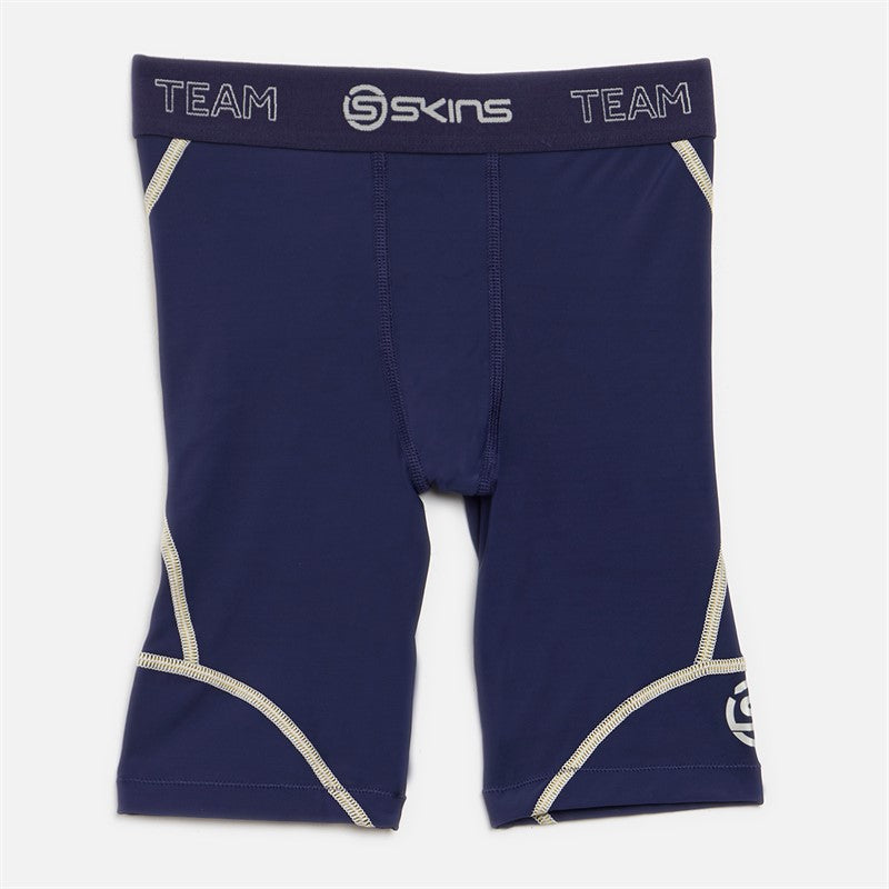 SKINS DNAMIC MENS COMPRESSION HALF TIGHTS - NAVY BLUE