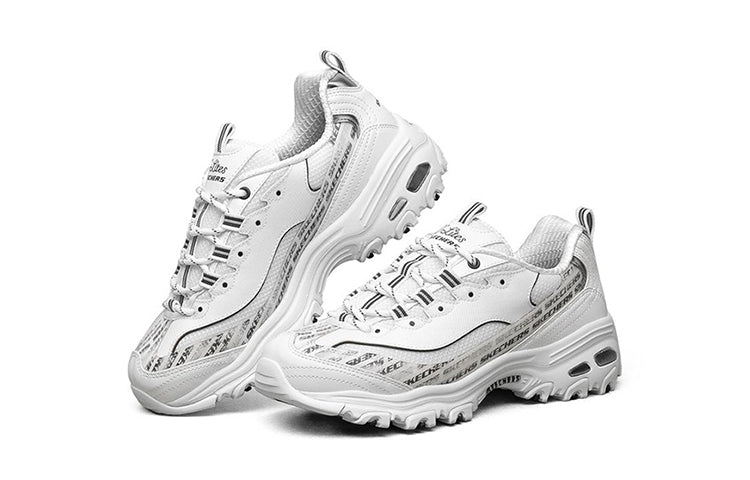 Skechers (Women) D'Lites 1.0 low Sneaker White/Black 149232-WBK