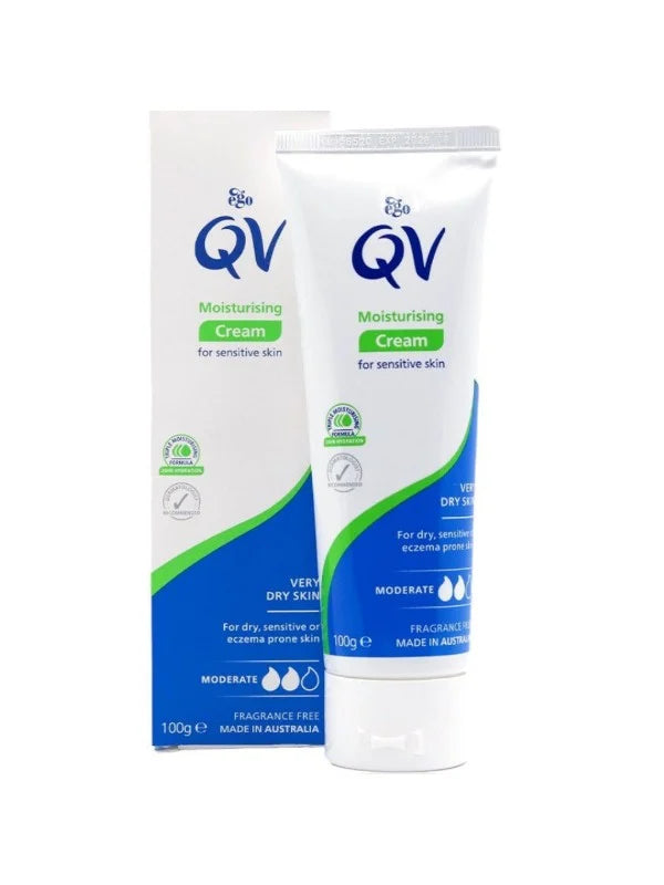 QV - Moisturizing cream for dry and sensitive skin - 100 grams