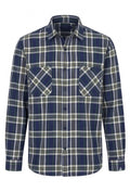 MIXED BRANDS PATTERNED COZY DARK BLUE SHIRT FOR MEN