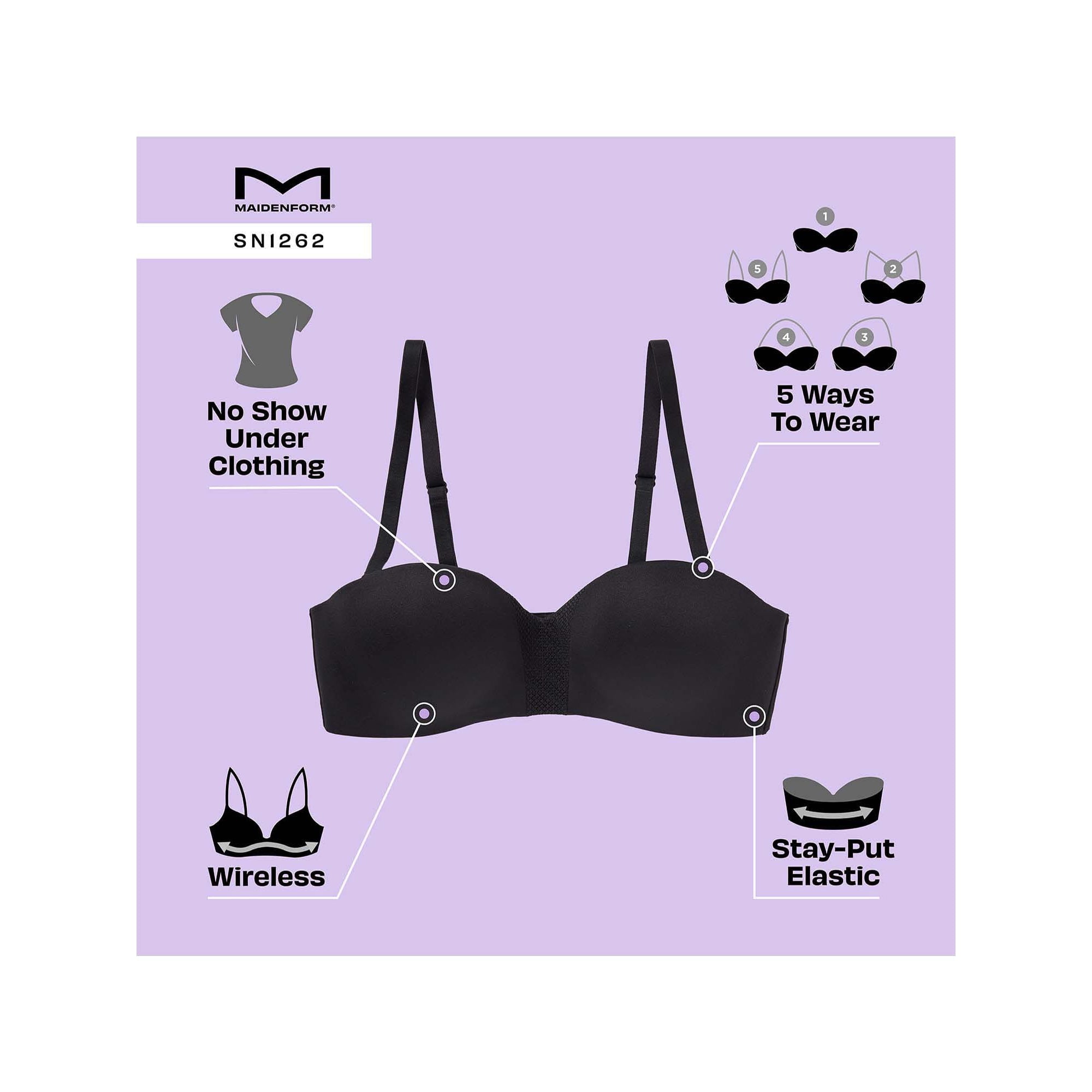 SIZE: S - Maidenform M Women's Multiway Wireless Bra
