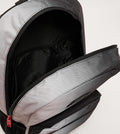 SKECHERS BLACK AND FADED WHITE LOGO BACKPACK