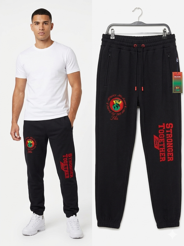 Black Fila Joggers Men