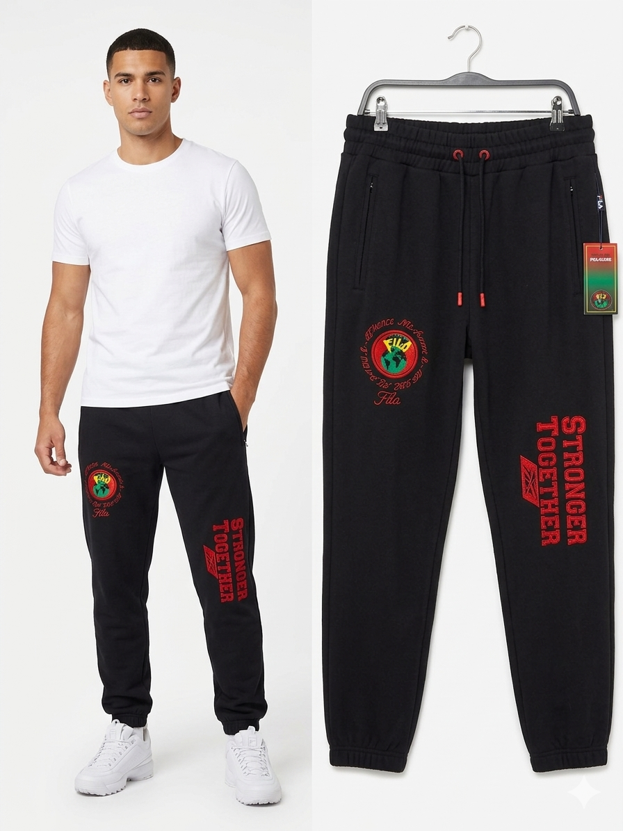 Black Fila Joggers Men-LM111138-001