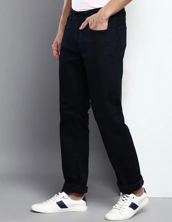 Tommy Hilfiger Men's Mid Rise Slim Fit Jeans dark blue